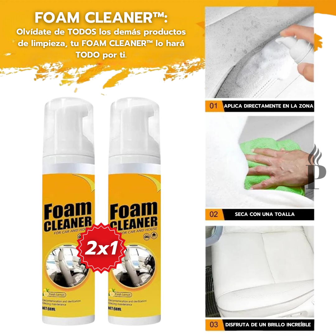 🧽LIMPIA MANCHAS DIFICLES EN SEGUNDOS: con Foam Cleaner 🌟¡SOLO HOY! PAGA 1️⃣ LLEVA 2️⃣👇