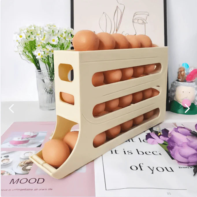 Espacio ordenado, limpio y funcional con el Porta Huevos Automático 4 Niveles🧊✨ PAGA 1️⃣ LLEVA 2️⃣👇