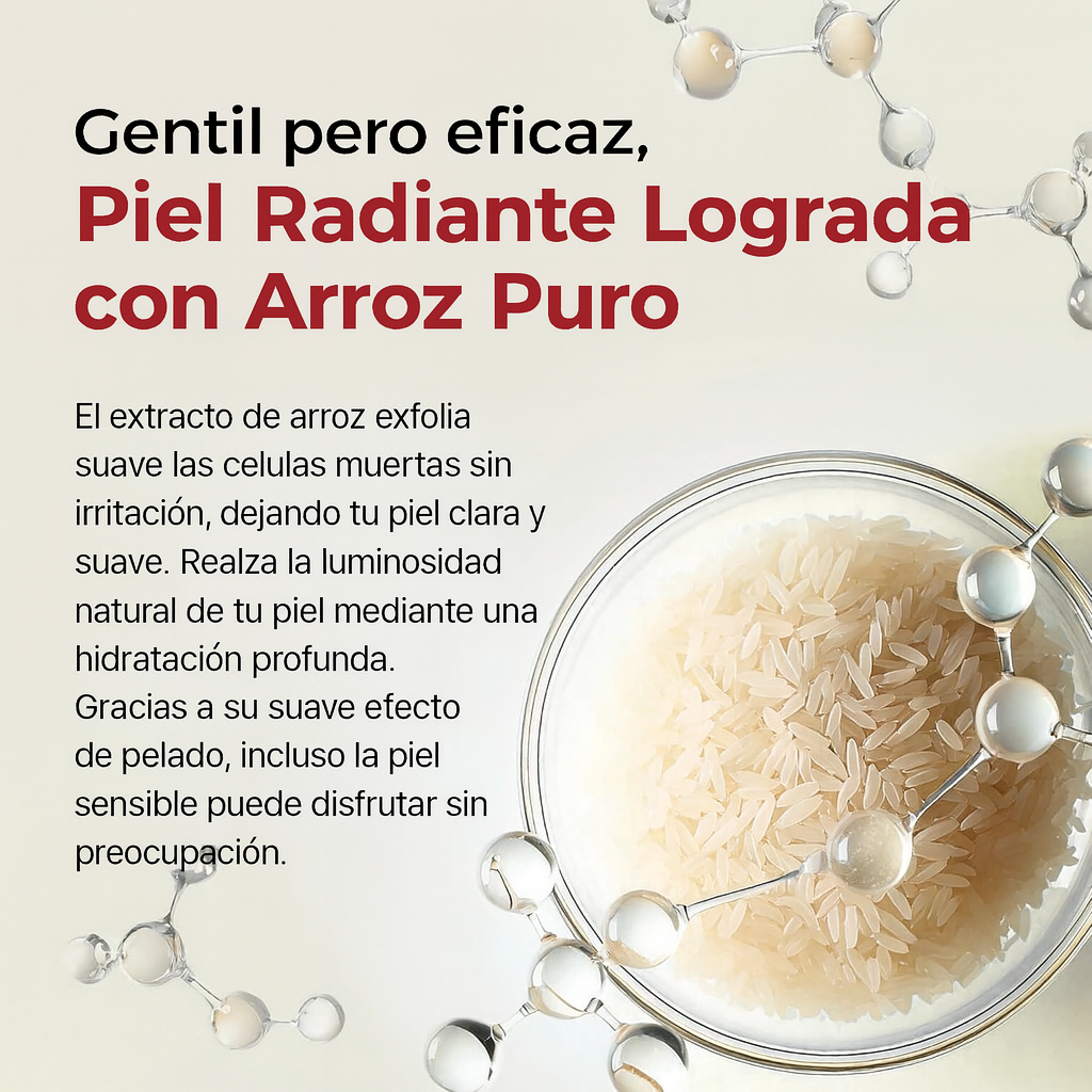 🌟 DRMELAXINE DUO Exfoliante de Arroz - Resultados visibles desde la primera semana