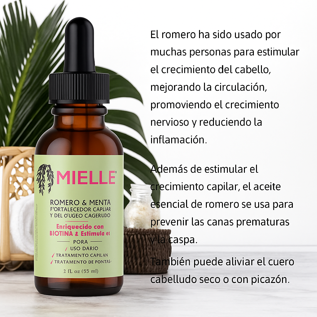 Mielle Organics 🌿Aceite de Romero & Menta! PAGA 1️⃣ LLEVA 2️⃣ SOLO POR HOY👀👇