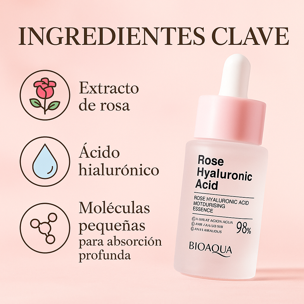 💧 Sérum Hidratante de Rosas + Ácido Hialurónico💠BIOAQUA PAGA 1️⃣ LLEVA 2️⃣👇