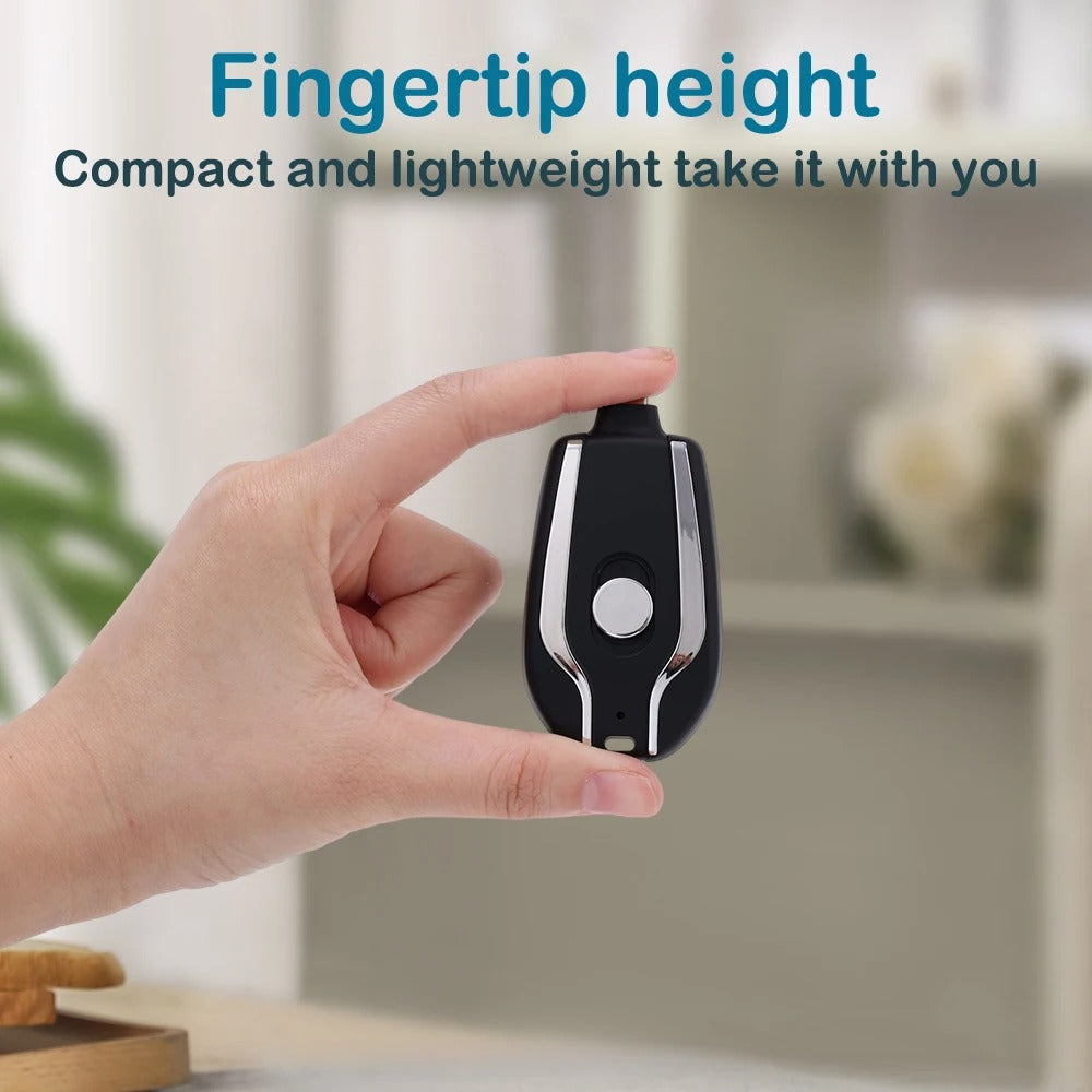 🔋 Mini Power Bank Llavero – Carga de Emergencia Siempre Contigo