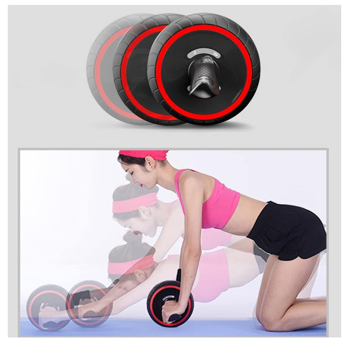 Rueda Abdominal Mango Antideslizante