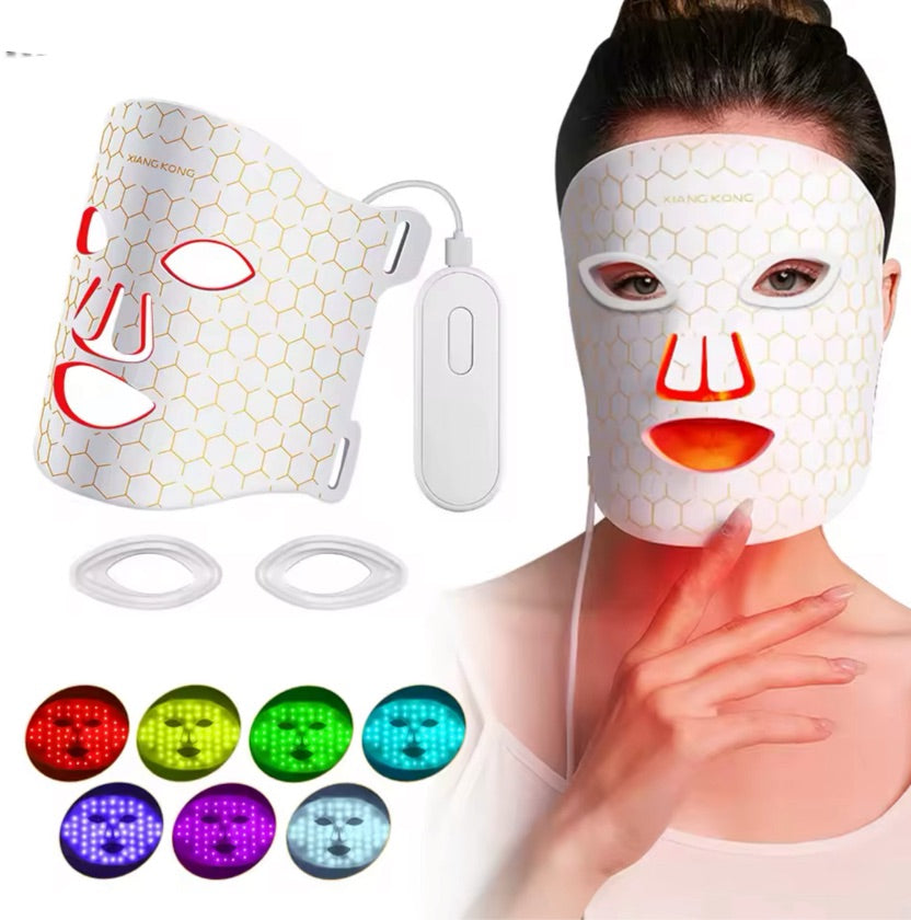 MASCARA FACIAL LED 7 COLORES SILICONA