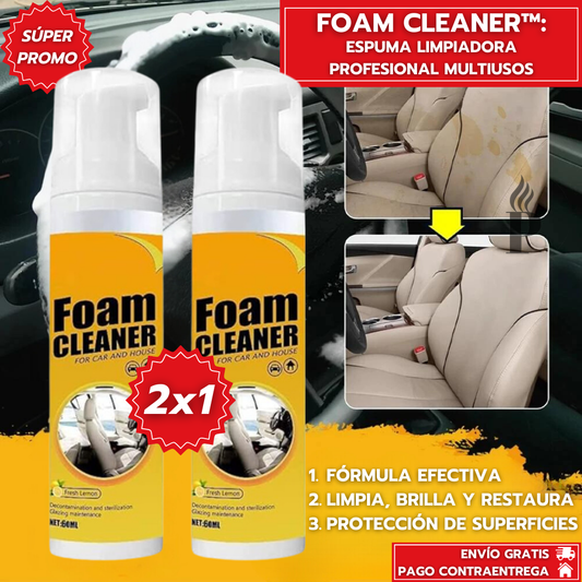 🧽LIMPIA MANCHAS DIFICLES EN SEGUNDOS: con Foam Cleaner 🌟¡SOLO HOY! PAGA 1️⃣ LLEVA 2️⃣👇