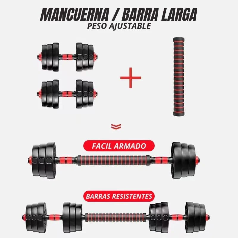 Transforma tu hogar en tu gimnasio personal 💪 – ¡SET DE MANCUERNAS 40 Libras para resultados reales!