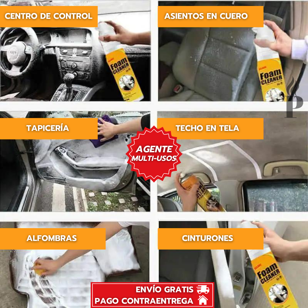 🧽LIMPIA MANCHAS DIFICLES EN SEGUNDOS: con Foam Cleaner 🌟¡SOLO HOY! PAGA 1️⃣ LLEVA 2️⃣👇
