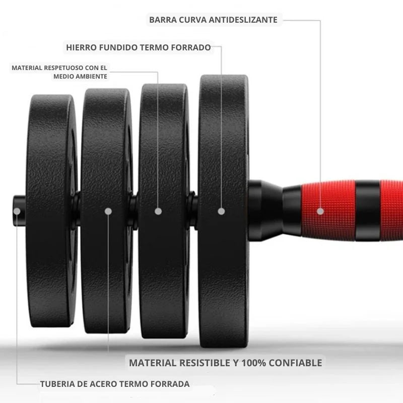 Transforma tu hogar en tu gimnasio personal 💪 – ¡SET DE MANCUERNAS 40 Libras para resultados reales!