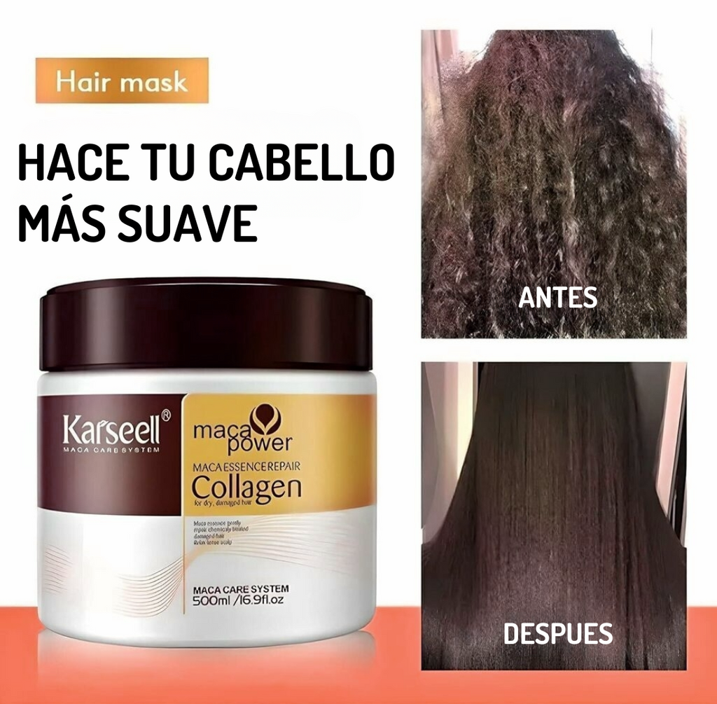 KARSEELL MASCARILLA COLAGENO CABELLO 500ML ✨ Cabello de Celebridad en Minutos