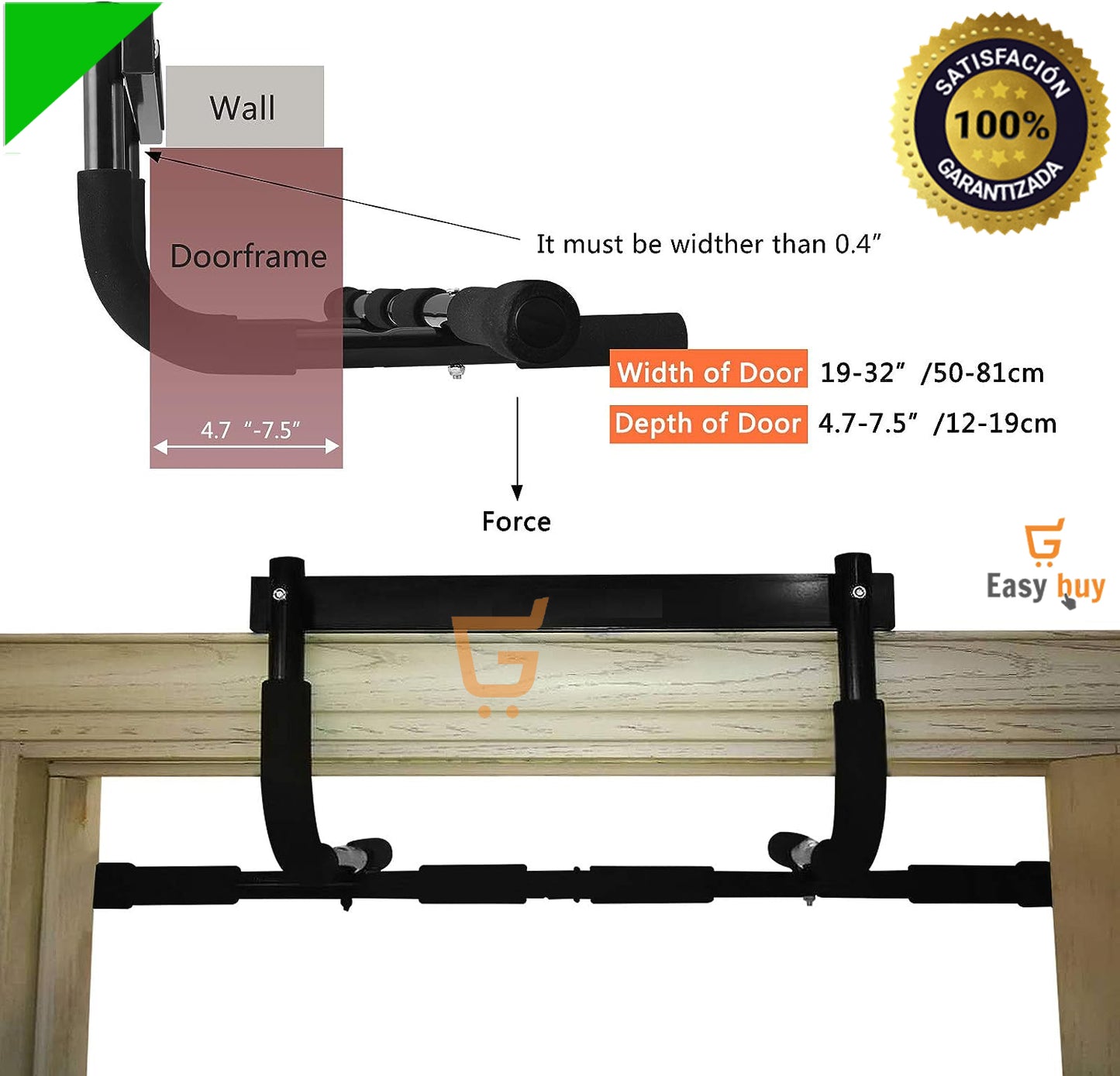 Barra Para Hacer Ejercicio Dominadas Multifuncional