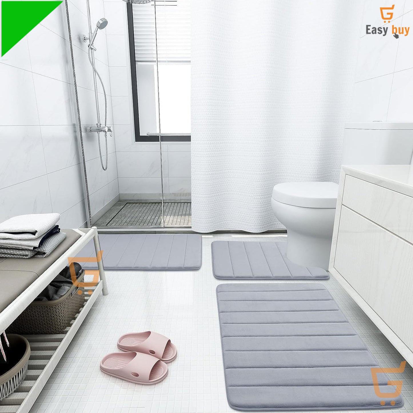 🚿Tapete Para Baño Acolchado Salida Ducha - PAGA 1️⃣ LLEVA 2️⃣ SOLO POR HOY👀👇