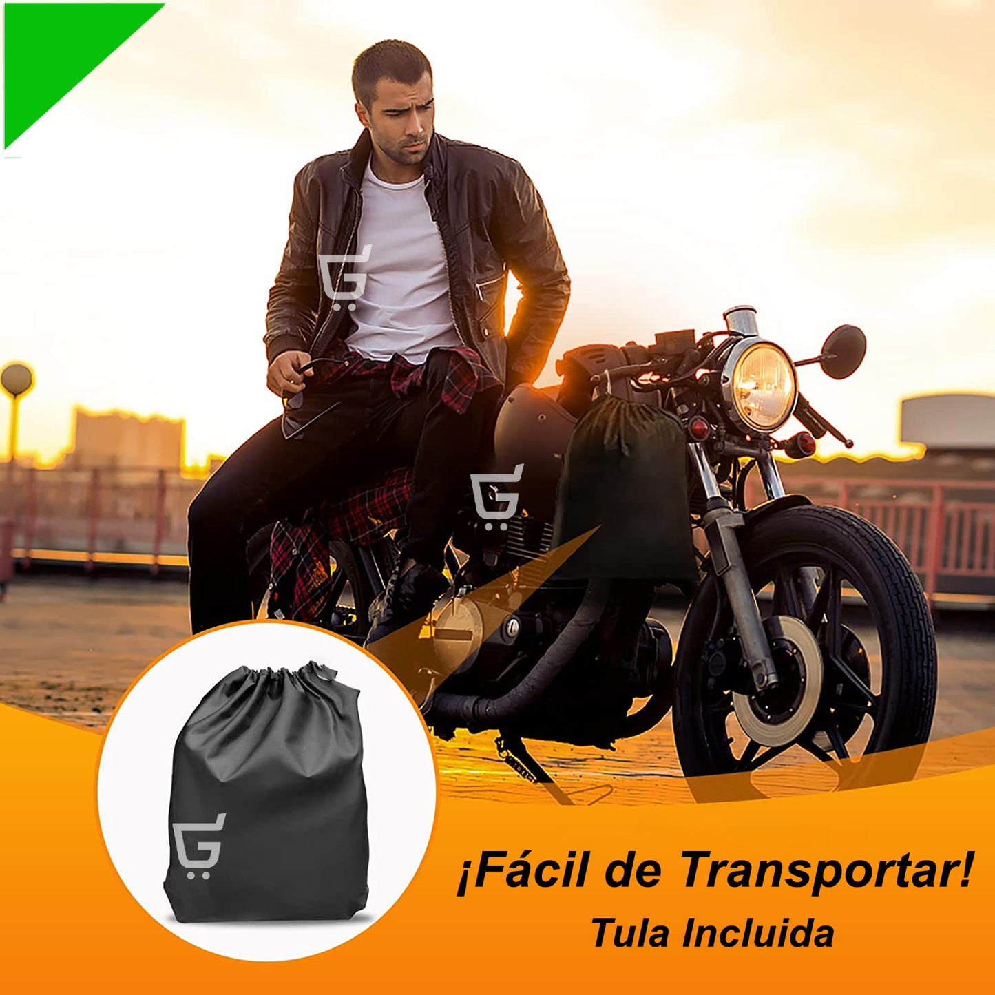 Pijama Para Moto con Reflectivos Impermeable + Tula