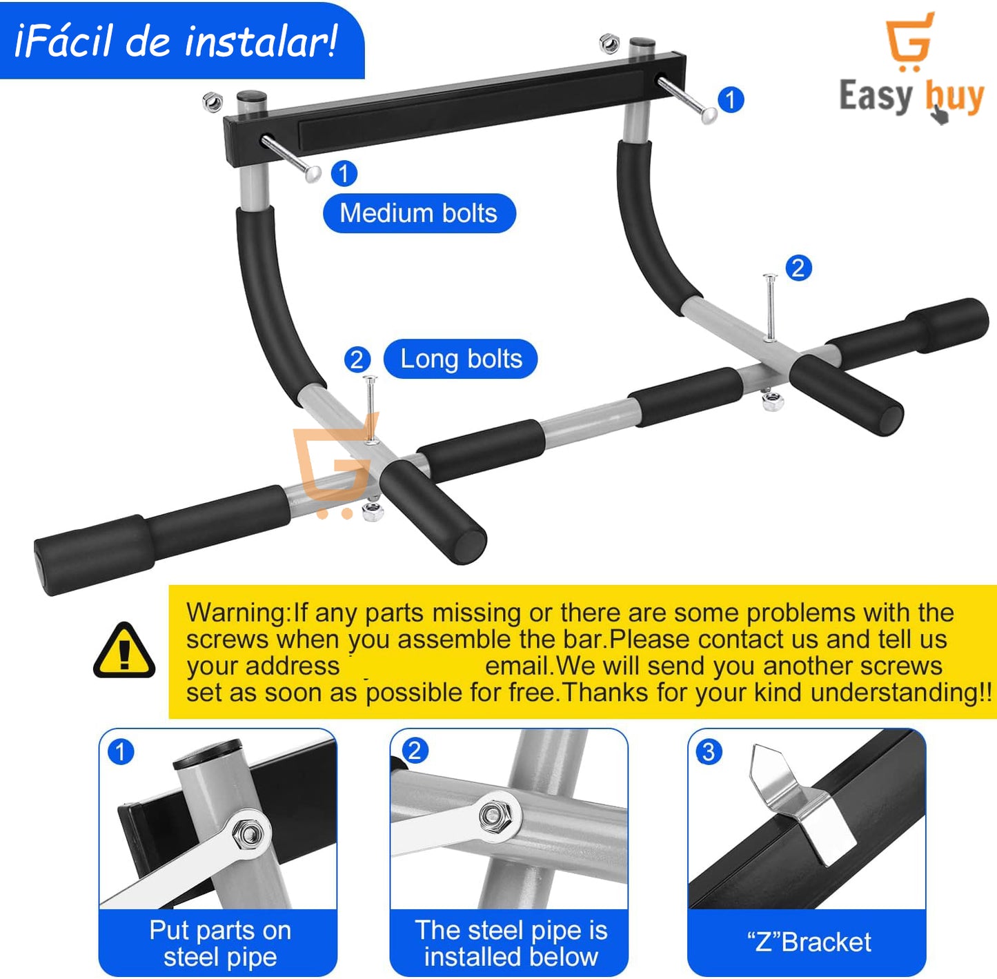 Barra Para Hacer Ejercicio Dominadas Multifuncional