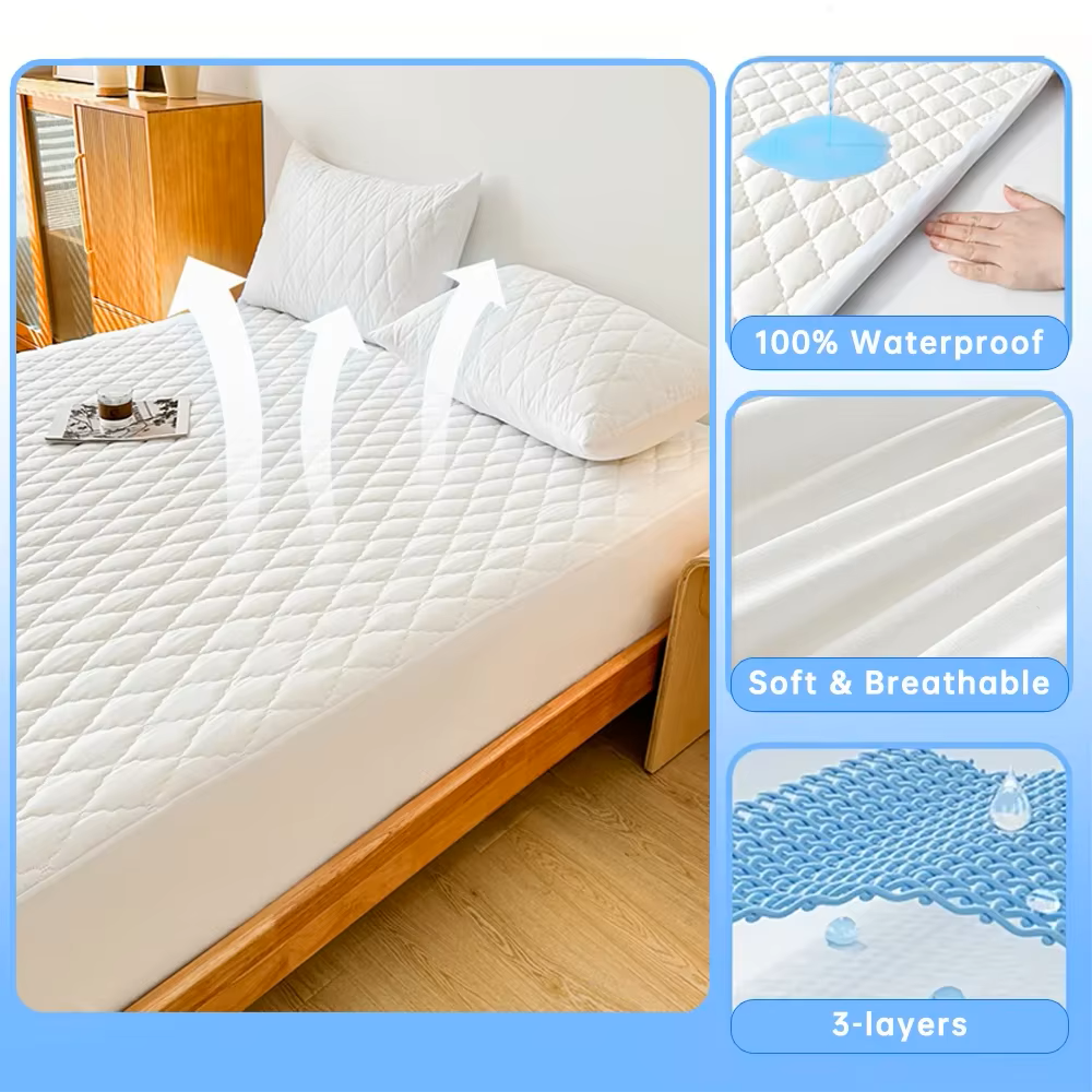 Protector Antifluido e Hipoalergénico: Cuidado y confort en cada noche 🛏️✨PRECIO DE REMATE👀👇