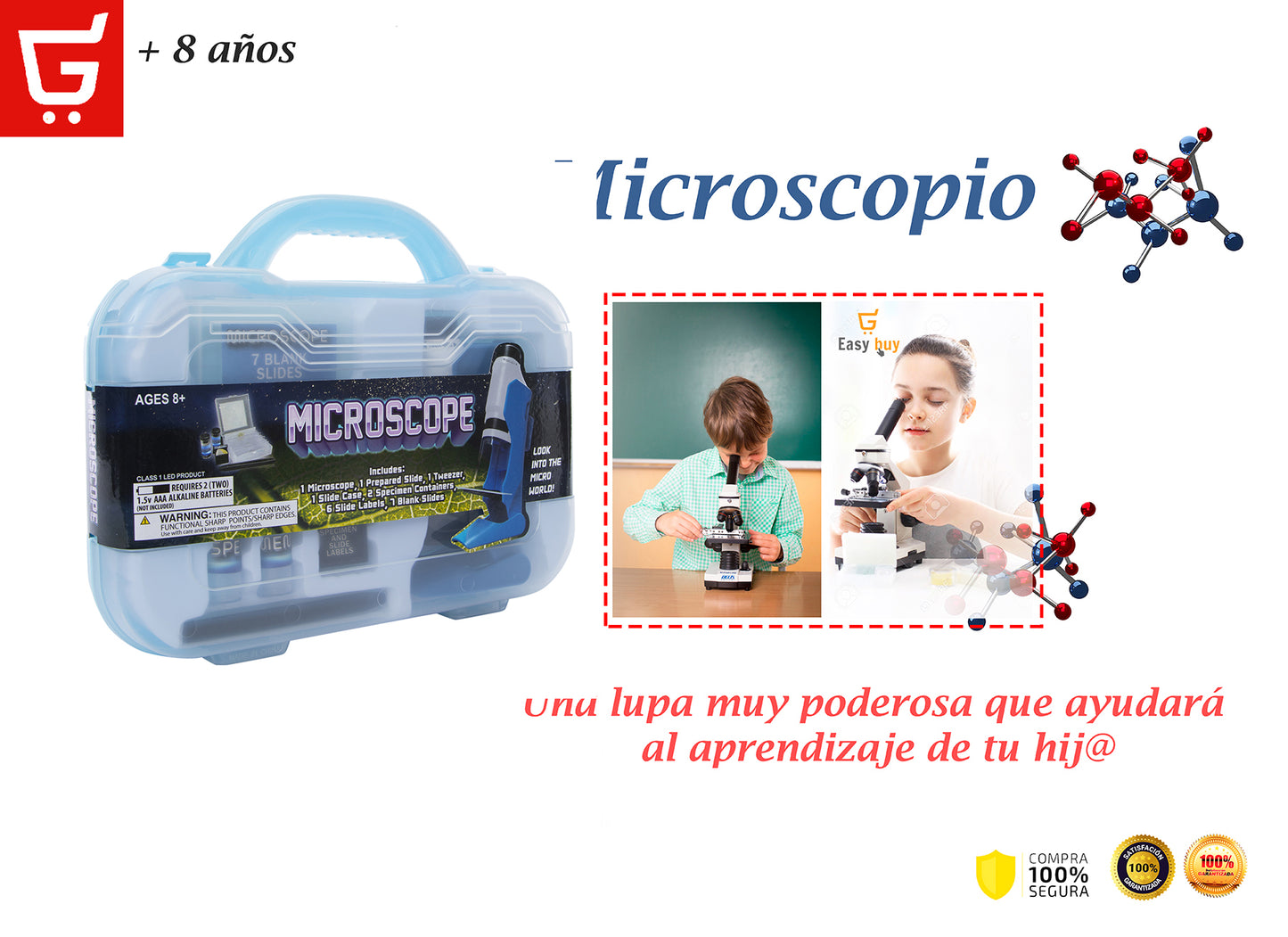 🧑🏻‍🔬Microscopio Telescopio Juguete Laboratorio Ciencia Niño Niña🧪