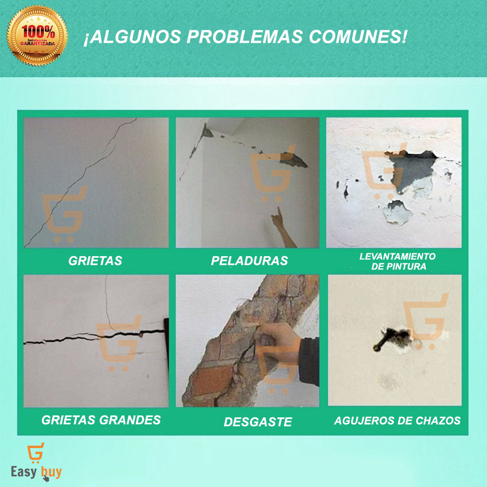 PASTA RESANADORA DE PAREDES - REPARA RAYONES, AGUJEROS, GRIETAS, ETC. 🪄 ¡Efecto instantáneo! 70% DSQ SEGUNDA UNIDAD👇
