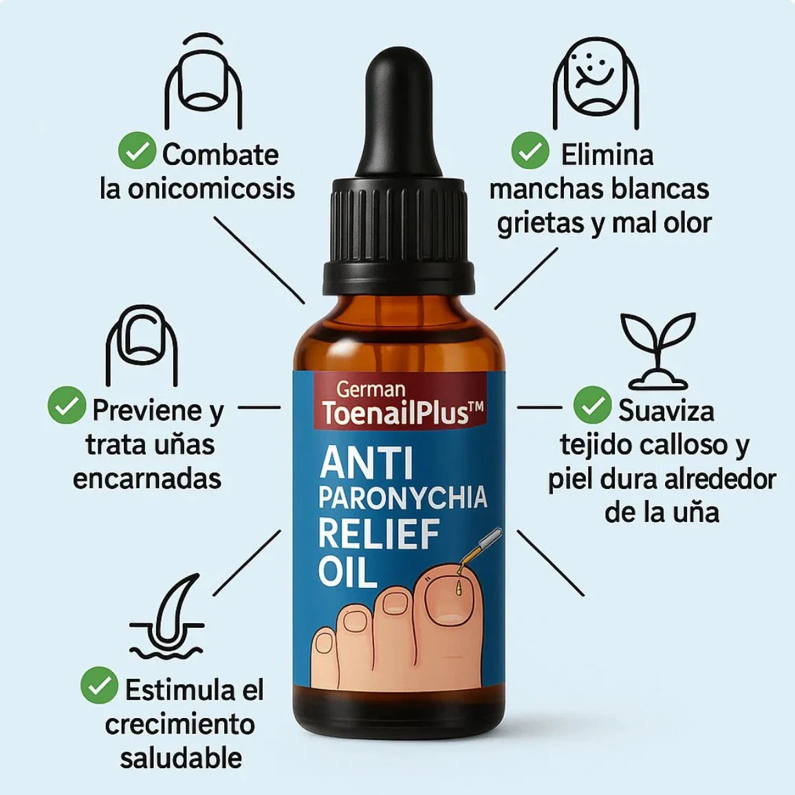 ANTI HONGO TOENAILPLUS 🌿 SÉRUM NATURAL PARA EL CUIDADO DE TUS UÑAS PAGA 1️⃣LLEVA 2️⃣👇