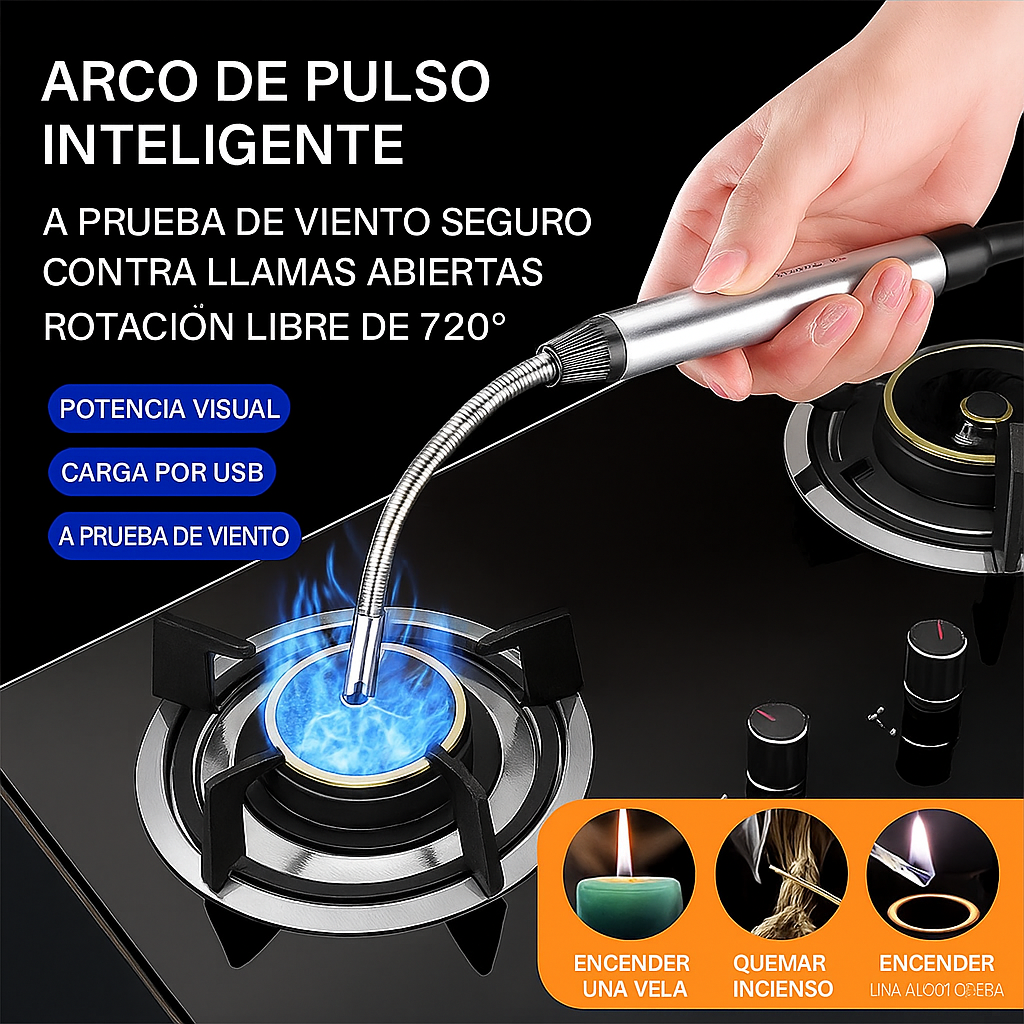 🔥 Encendedor Eléctrico Recargable – Moderno, Seguro y Siempre Listo ¡PAGA 1️⃣ LLEVA 2️⃣!👇