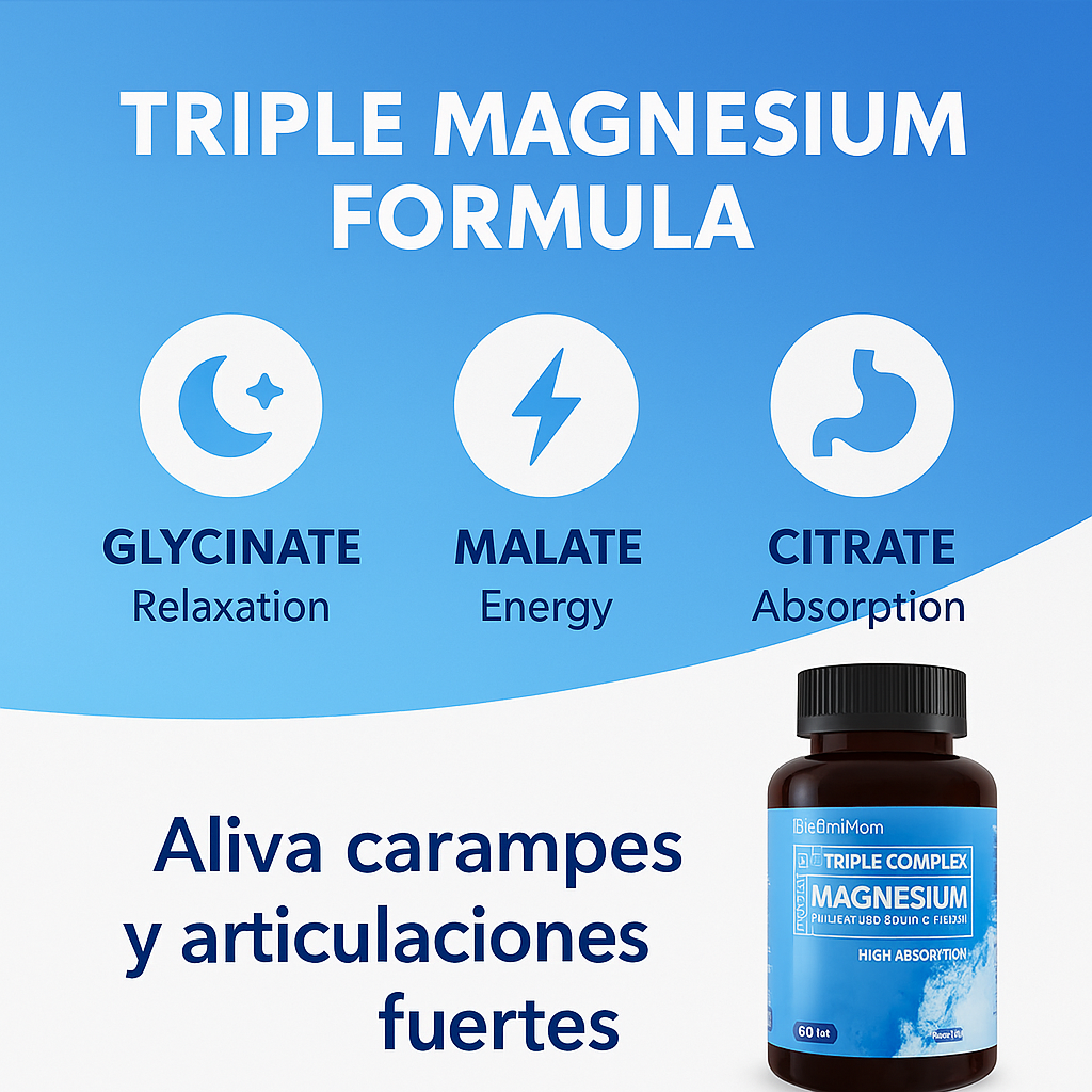 🌙✨ Magnesium Triple Complex – Duerme Mejor, Vive con Más Energía