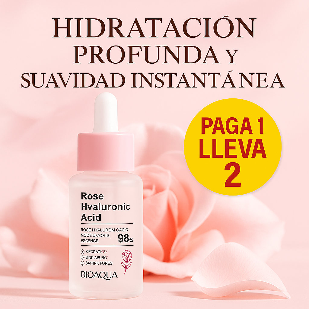 💧 Sérum Hidratante de Rosas + Ácido Hialurónico💠BIOAQUA PAGA 1️⃣ LLEVA 2️⃣👇