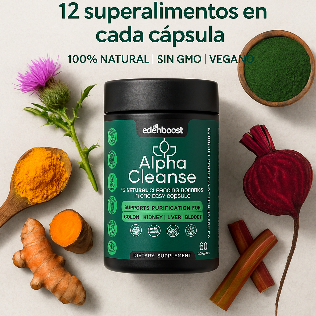 🌿 AlphaCleanse – Detox Natural de Hígado, Riñones e Intestinos