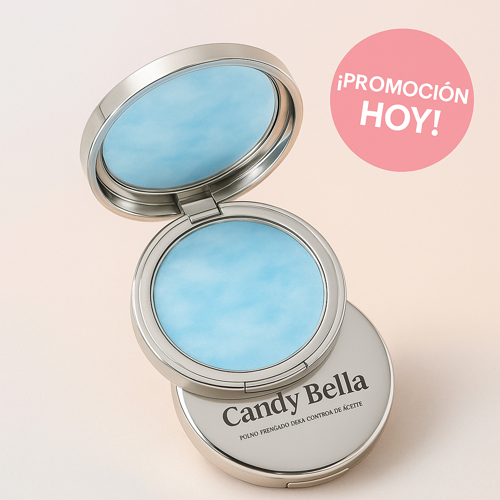 🌟 Candy Bella™ – Polvo Prensado Matificante 🌟 Tu piel, sin brillo. Todo el día.