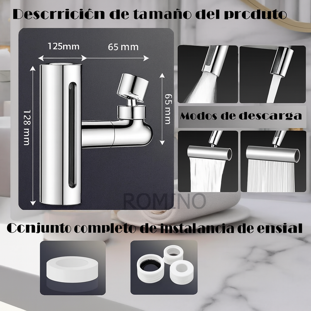 🚰 Grifo Giratorio 360° – Cocina Inteligente, Ahorra Agua y Dinero en Cada Uso