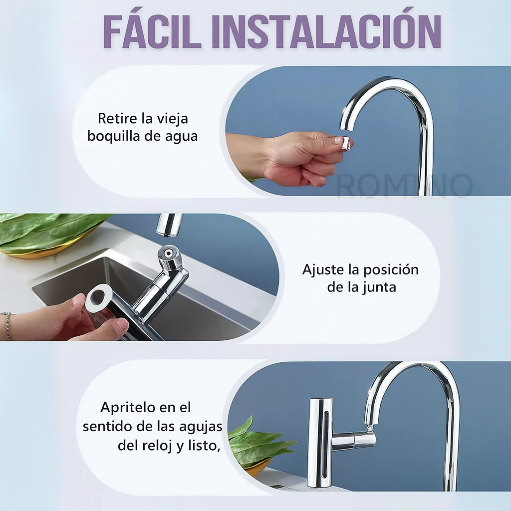 🚰 Grifo Giratorio 360° – Cocina Inteligente, Ahorra Agua y Dinero en Cada Uso