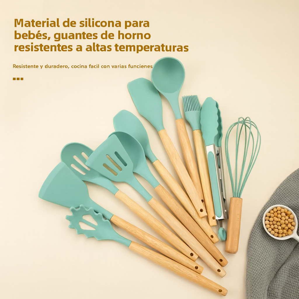 🍳 Set de 19 Utensilios de Cocina – Todo en un solo paquete, práctico, elegante y duradero👇