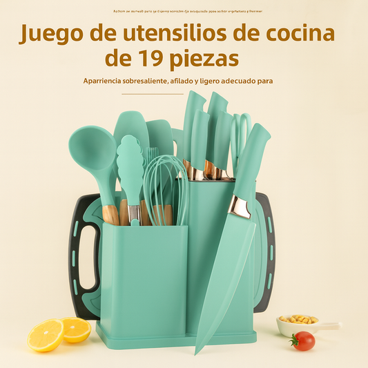 🍳 Set de 19 Utensilios de Cocina – Todo en un solo paquete, práctico, elegante y duradero👇