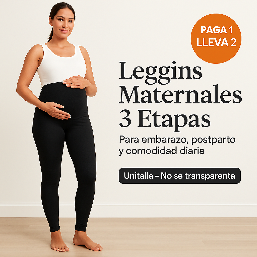 👖 Leggins Maternales 3 Etapas – Una sola prenda, todo tu proceso
