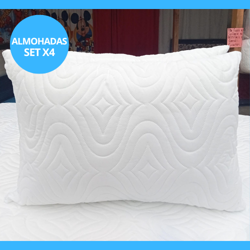 Duerme Mejor con Nuestra Almohadas Siliconadas de 68 x 48cm ¡SET X4!😍👇