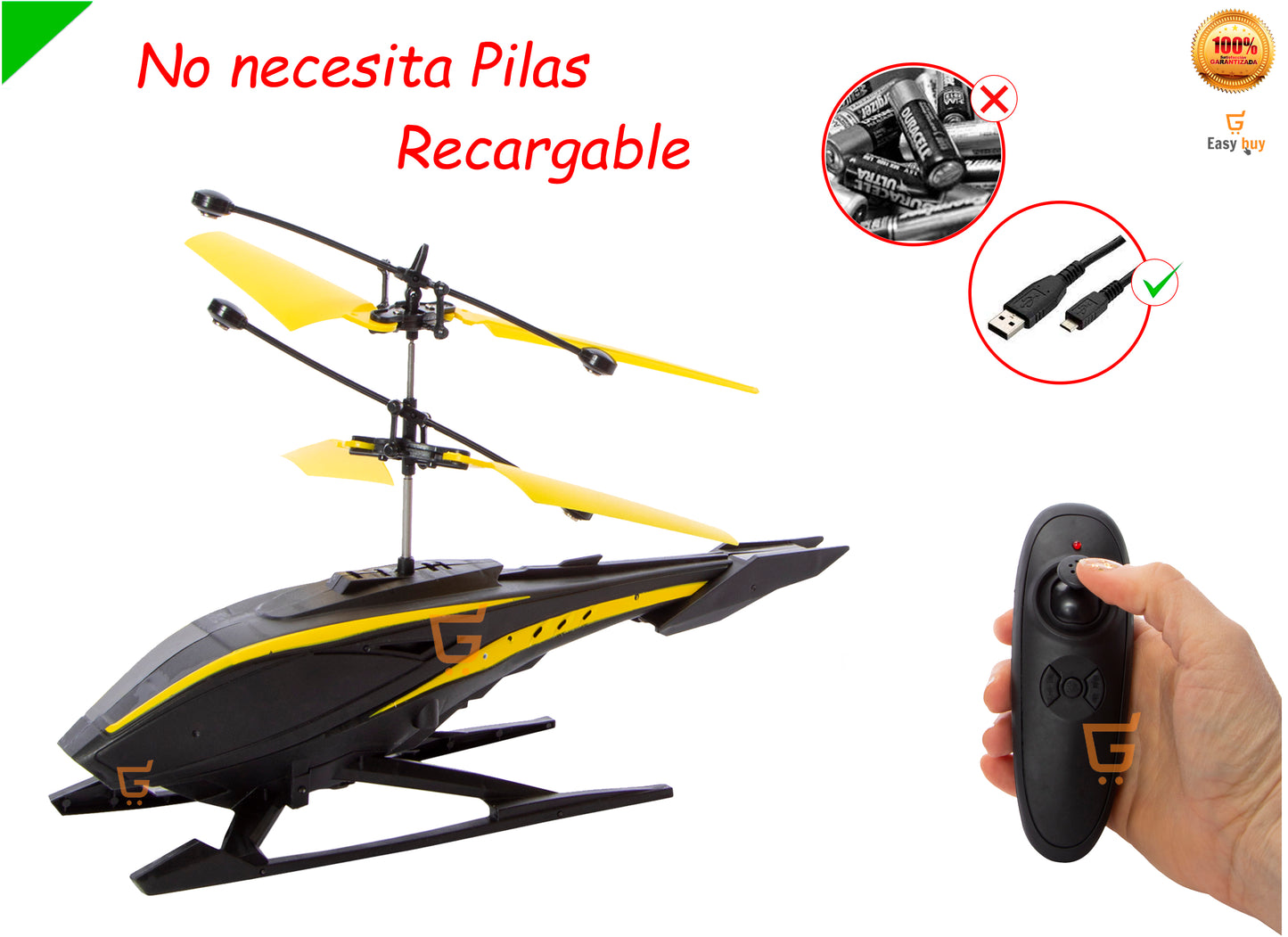 🚁 Helicóptero De Juguete Ligero For Niños Voladores En Color Negro🔥🔥