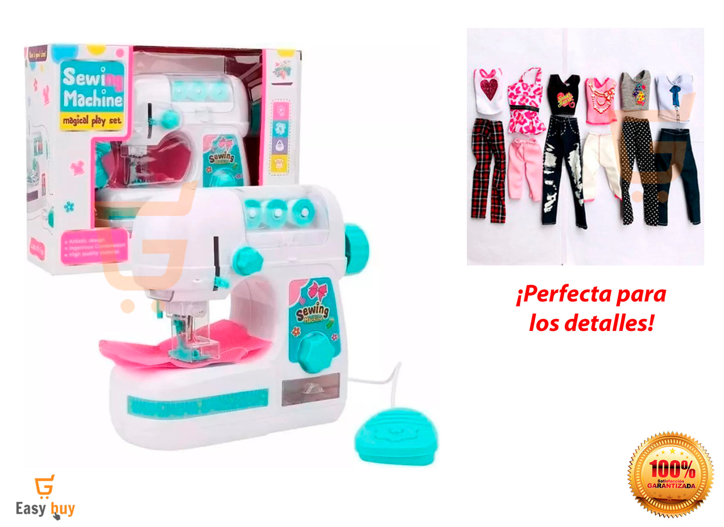 🧵MAQUINA DE COSER DE JUGUETE CON GUIA DE VESTIDOS👗 Envio Gratis + Pago en Casa