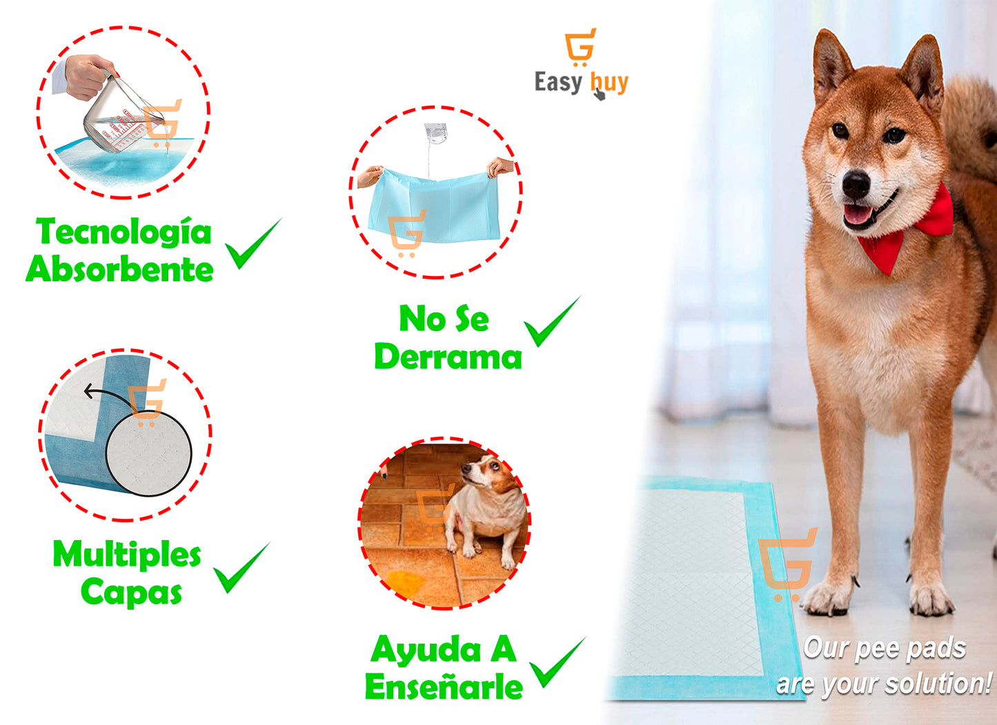 Tapete reutilizables Para Cachorro Inoloro Grande