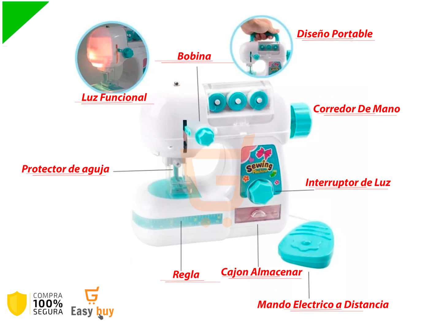 🧵MAQUINA DE COSER DE JUGUETE CON GUIA DE VESTIDOS👗 Envio Gratis + Pago en Casa