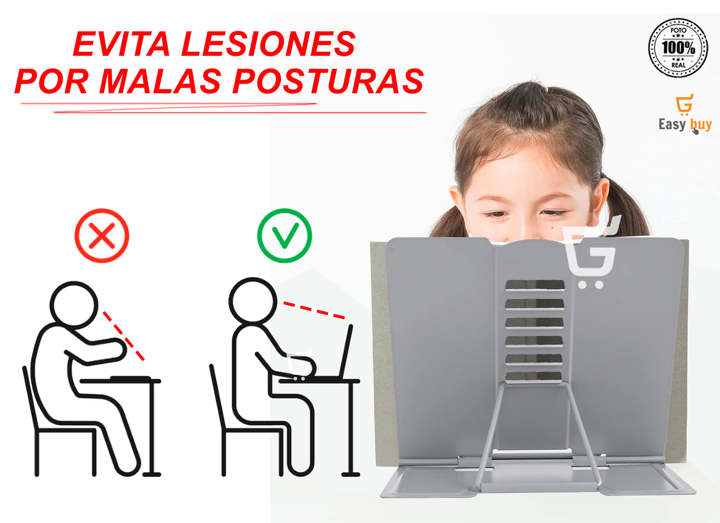 📖Transforma tu Lectura con el Soporte Ergonómico Ajustable 🧠¡Materiales de Alta Resistencia!