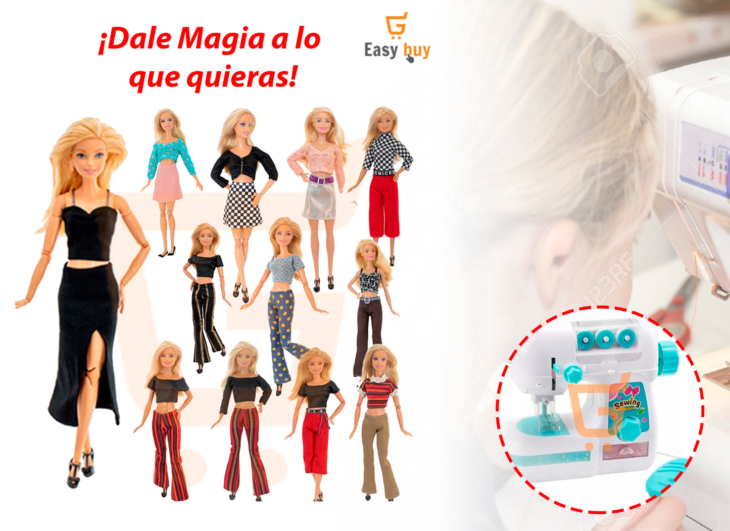 🧵MAQUINA DE COSER DE JUGUETE CON GUIA DE VESTIDOS👗 Envio Gratis + Pago en Casa