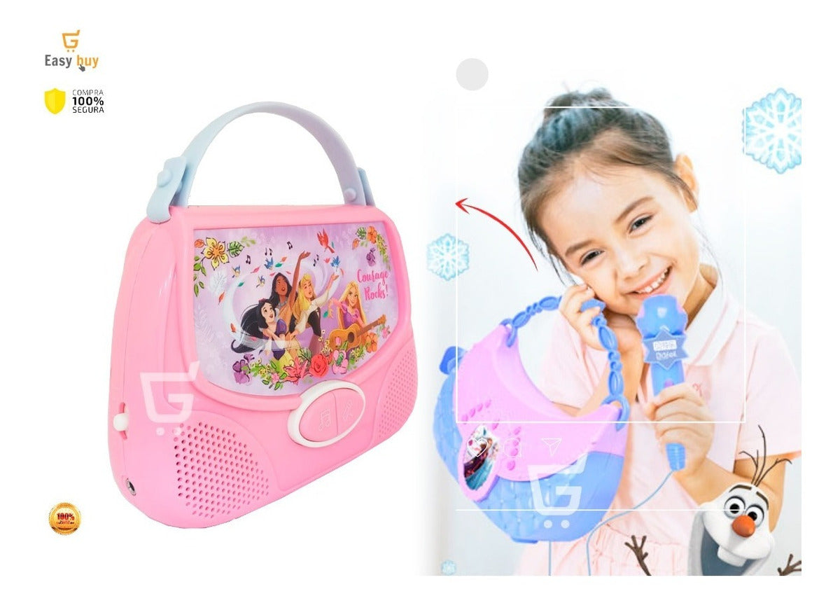  🎶Parlante Musical Mp3 Bolso Portatil Juego Para Niñas Karaoke👑