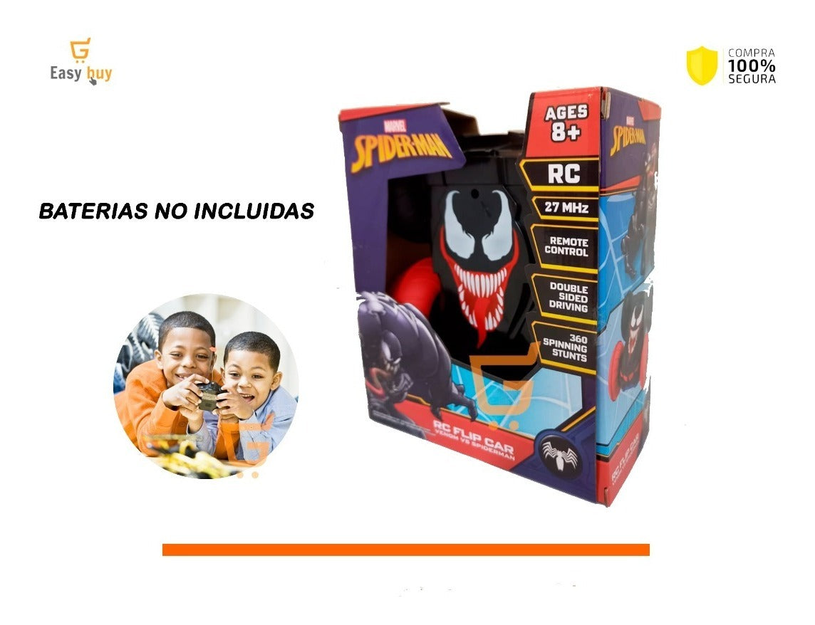 🕷️ Carro Control Remoto Venom Vs Spiderman Doble Cara🏎️