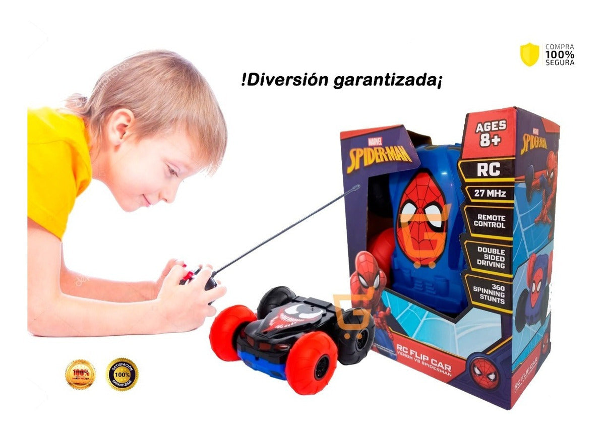 🕷️ Carro Control Remoto Venom Vs Spiderman Doble Cara🏎️