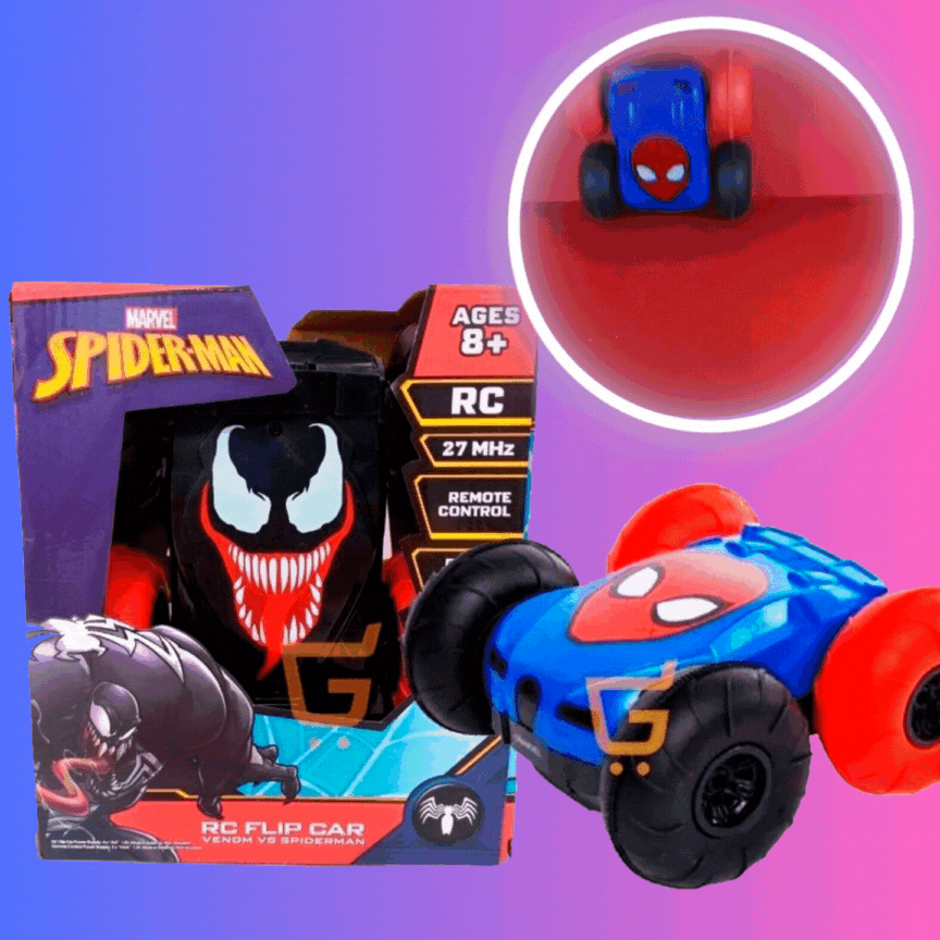 🕷️ Carro Control Remoto Venom Vs Spiderman Doble Cara🏎️