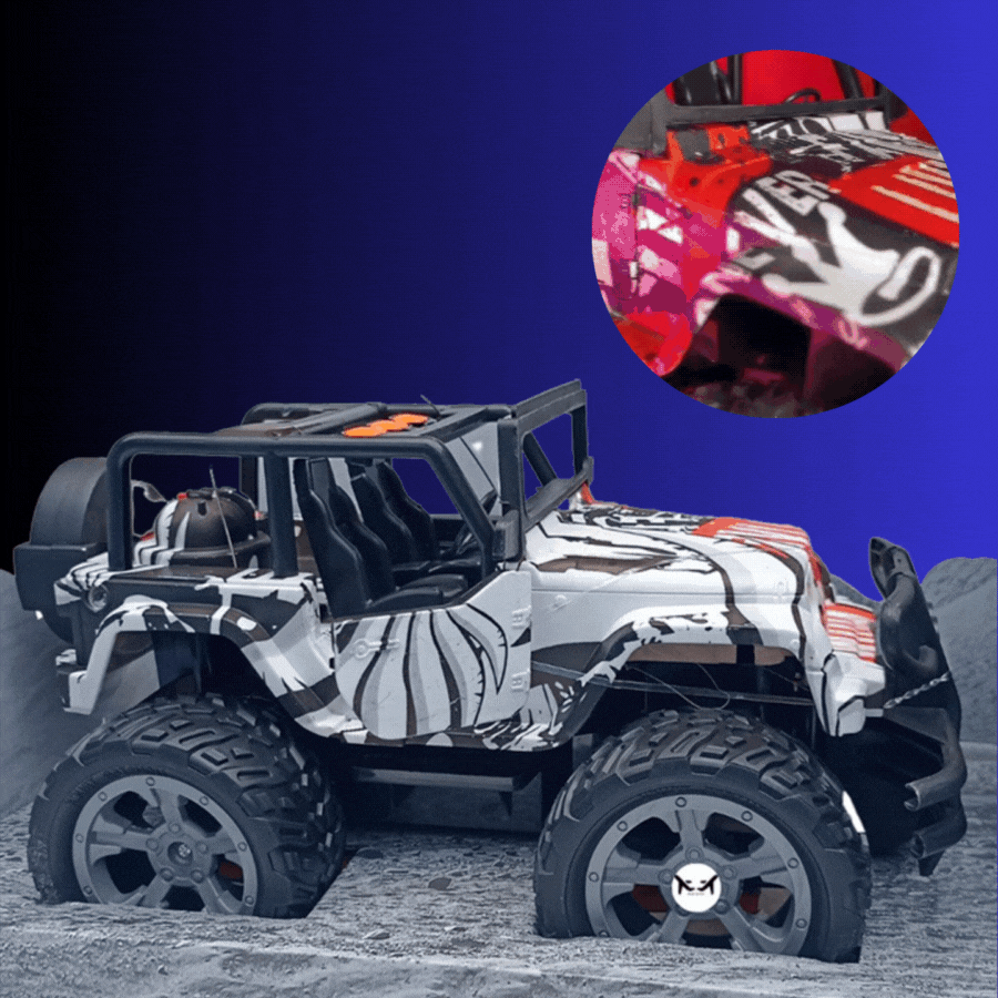 🏎️Carro 4x4 Control Remoto Estilo Graffiti Con Luces Frontales❤️‍🔥