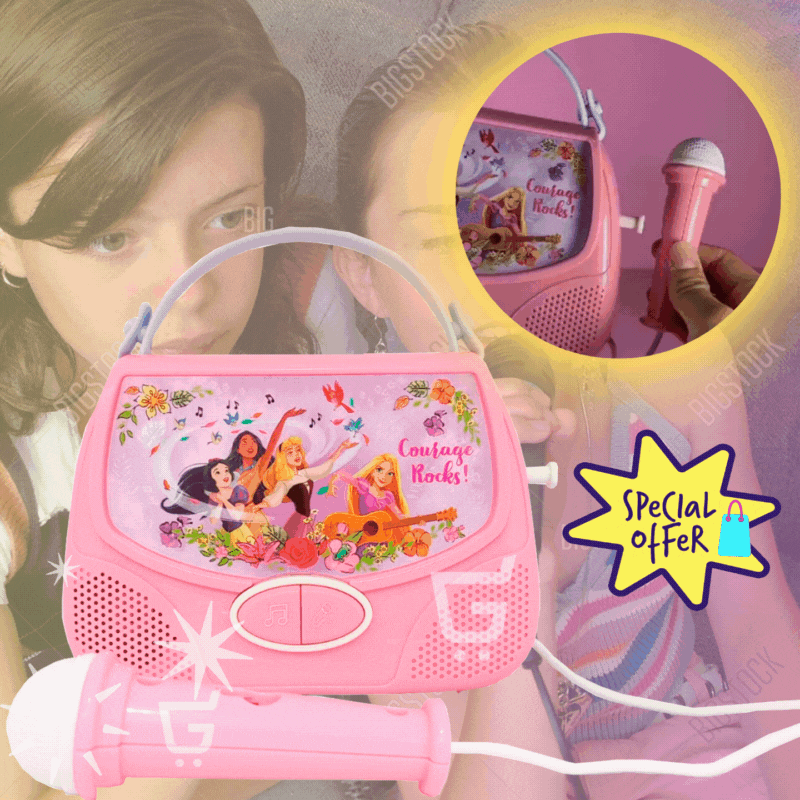  🎶Parlante Musical Mp3 Bolso Portatil Juego Para Niñas Karaoke👑