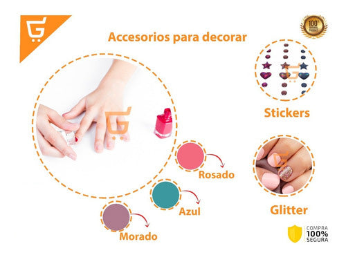 Salón De Uñas Juguetes Para Niñas Nail Glam