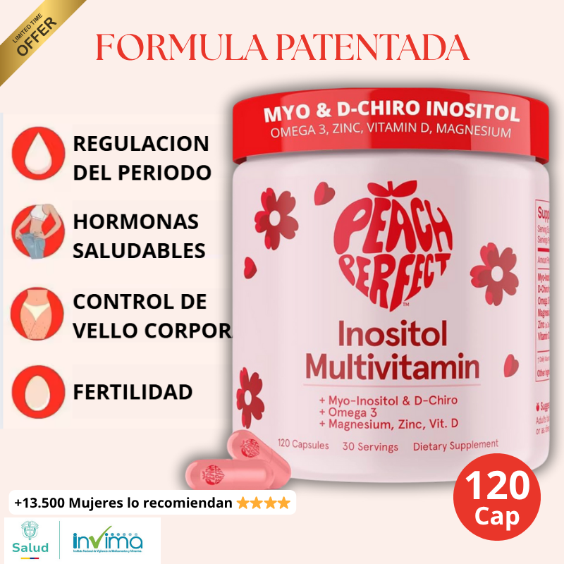 💖Peach Perfect Inositol - el multivitamínico 10 en 1 que equilibra tus hormonas💖