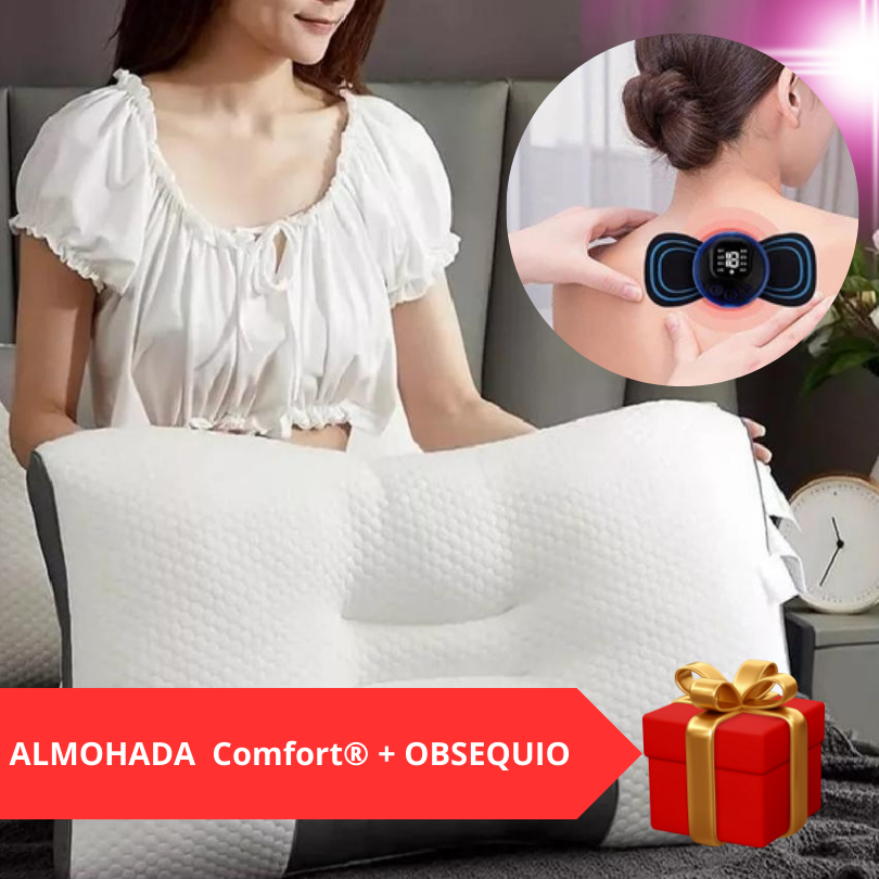 DESCANSO COMPLETO: Almohada Comfort® + Masajeador GRATIS 🛌💆