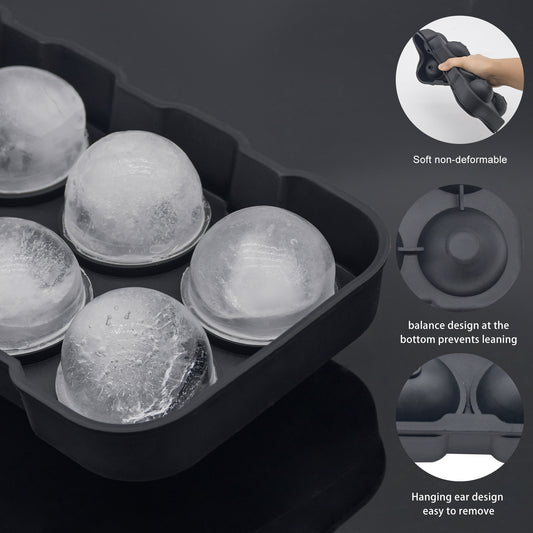 MOLDE PARA HIELOS DECORATIVOS EN FORMA DE ESFERA 🍹SILICONA DE GRADO ALIMENTICIO