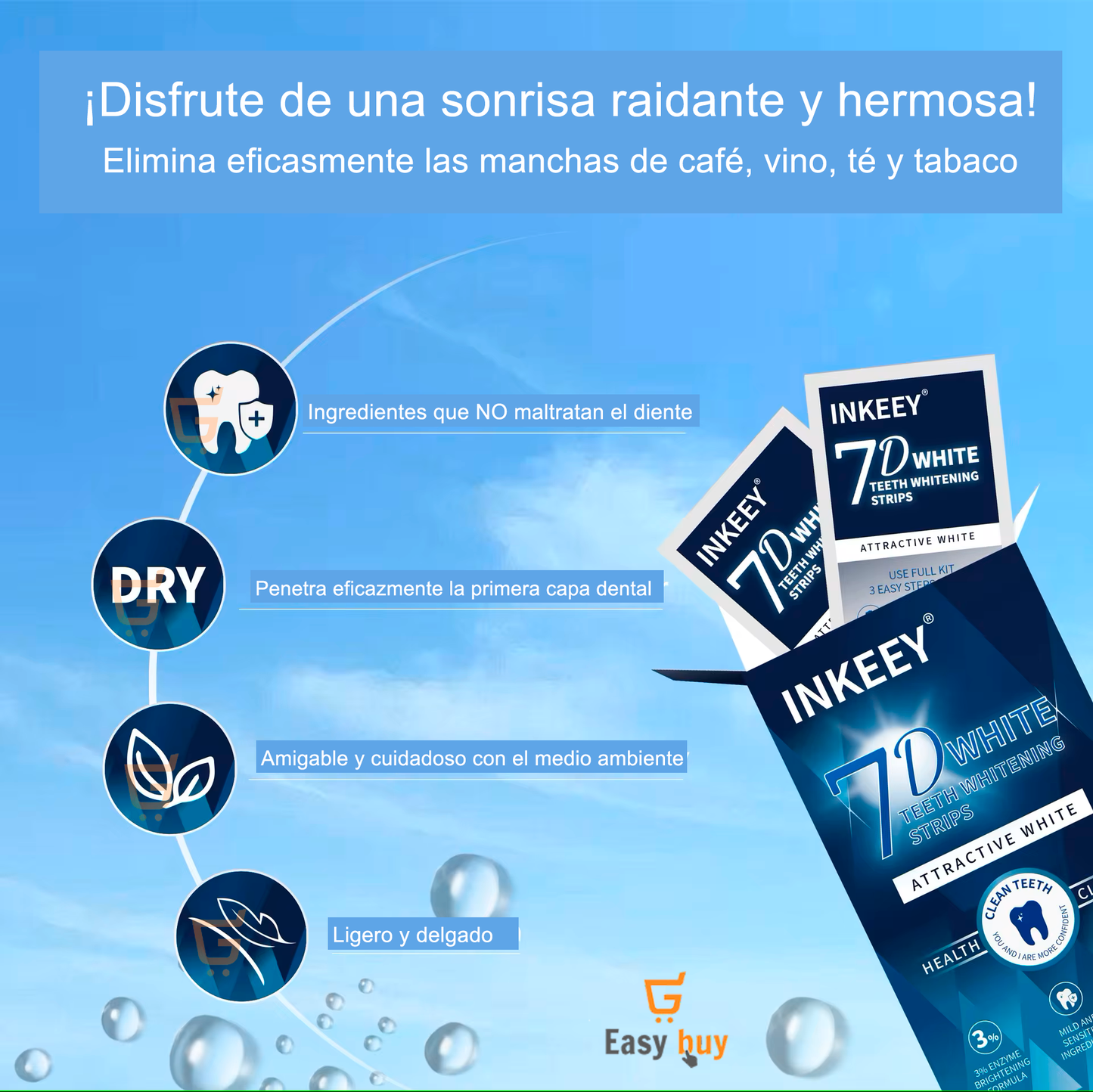 TIRAS BLANQUEADORAS 7D: Elimina Manchas y Renueva tu Sonrisa en Solo 7 Días 🌟PAGA 1️⃣ LLEVA 2️⃣👇