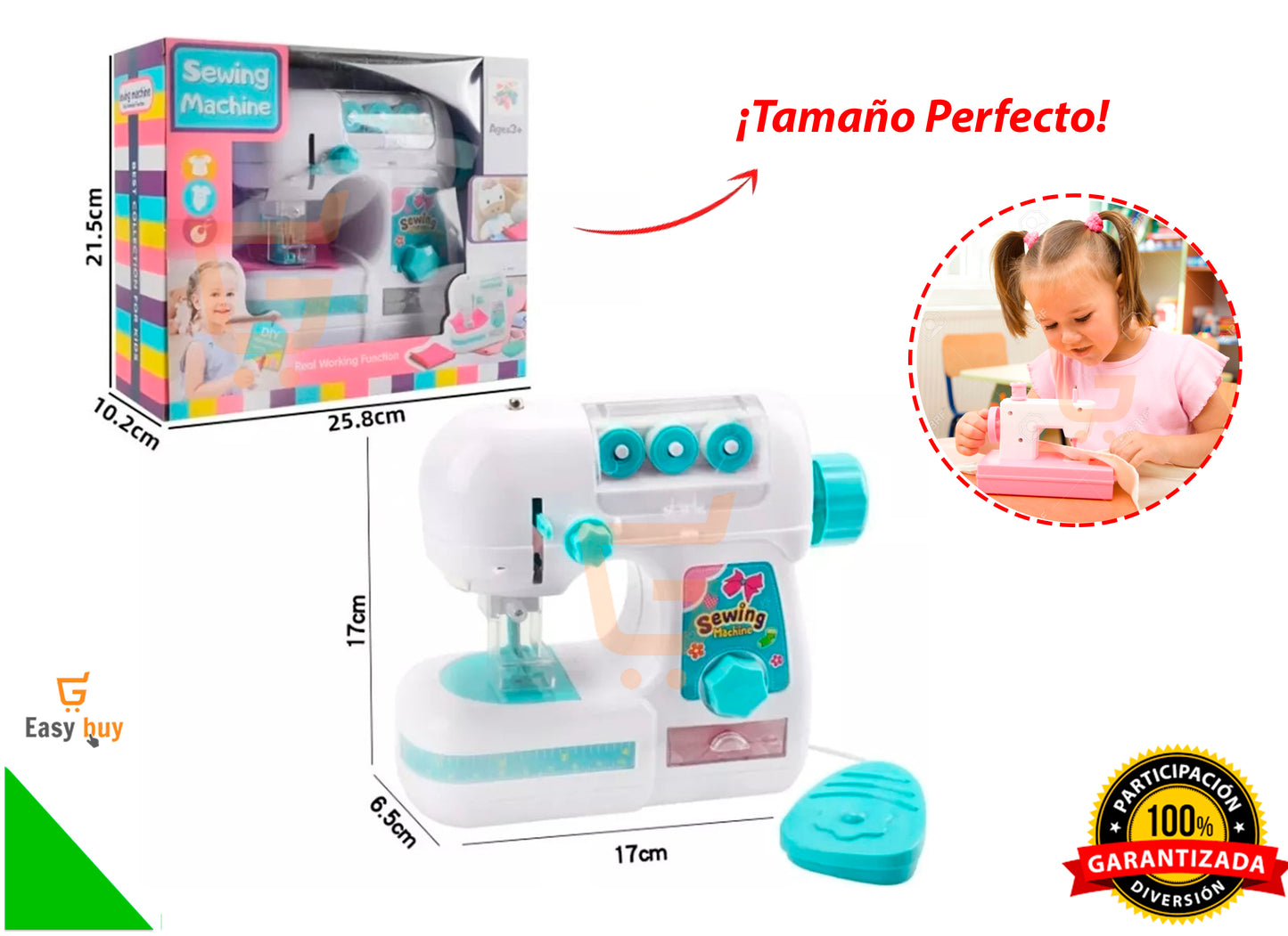 🧵MAQUINA DE COSER DE JUGUETE CON GUIA DE VESTIDOS👗 Envio Gratis + Pago en Casa